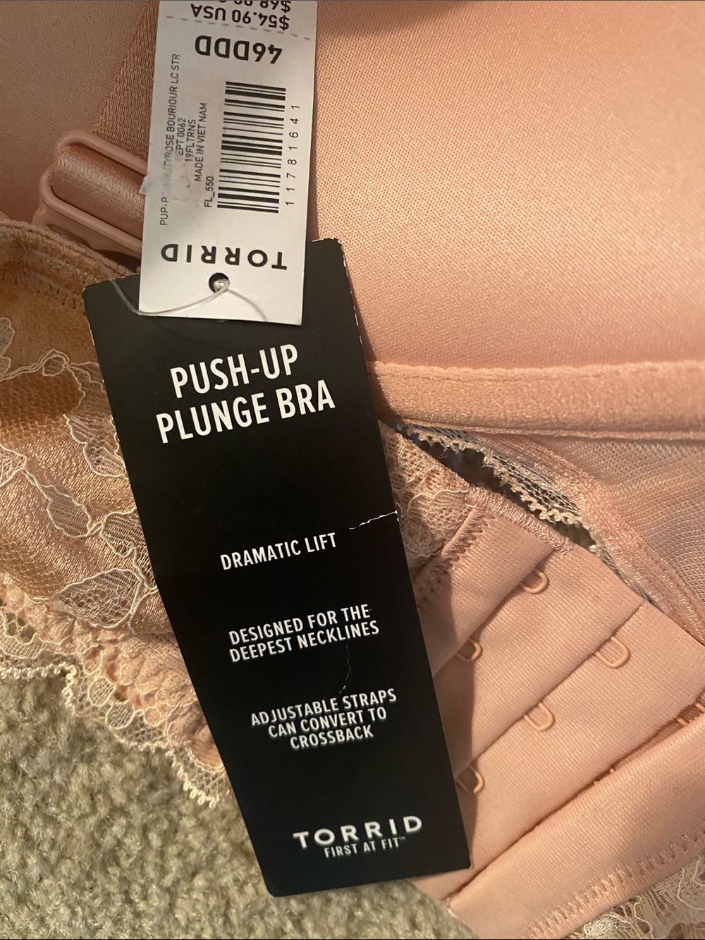 Torrid curve NWT 46DDD push up plunge bra - Picture 8 of 8